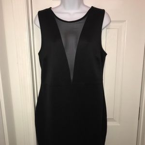 Forever 21 black mesh cut out mini dress.